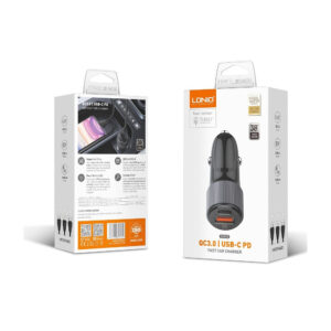 AUTO PUNJAČ 2 u 1 LDNIO C510Q BRZI Q 3.0, 12-24 V, 36 W + KABEL TIP C NA TIP C