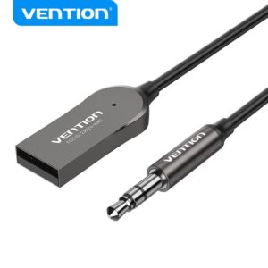 USB AUTO PRIJEMNIK BLUETOOTH 5.0 USB ŽENSKI NA 3.5 mm MUŠKI 1.5 m NAGHG CRNi