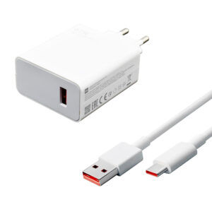 KUĆNI PUNJAČ ZA XIAOMI MDY-12-EU 67W TURBO + TIP C KABEL BIJELI BULK