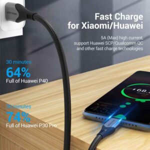 USB KABEL TIP C MUŠKI NA USB 2.0 MUŠKI 5A BRZI VENTION 2m COFHH ALU - Slika 4